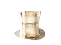 Vintage Brass Top Hat Champagne Chiller Ice Bucket