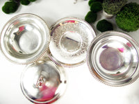 Vintage Silver Plate Serving Set Covered Dish Serving Bowl And Serving Tray