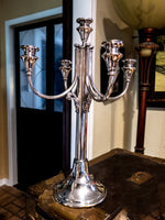 Antique Silver Plate Candelabra Silver Plate 5 Light 19" Tall Candle Holder Monarch Silver Co