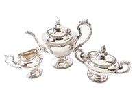 Vintage Silver Plate Tea Set Reed Barton 3850 3 Piece Set