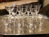 Vintage Etched Wine Glasses And Cordial Juice Glasses Tiffin Franciscan Stem 17507