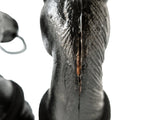 Antique Hitching Posts Horse Head Pair Cast Iron Black