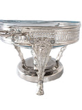 Silver Plate Chafing Dish With Glass Warming Casserole Buffet Stand
