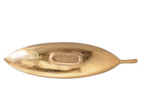 Extra Large Brass Tray Leaf Bowl Centerpiece 30"