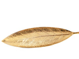 Extra Large Brass Tray Leaf Bowl Centerpiece 30"