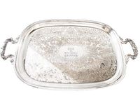 Silverplate Trophy Tray Tennis Tournament 1976 SCC Mixed Doubles Championship Decorative Trays