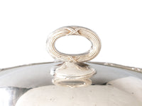 Vintage Silver Plate And Glass Covered Dish Casserole Serving Dish Towle Mfg Co