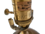 Vintage Wildwood Lamp Brass Lion Knocker Lion Footed Urn Style Table Lamp