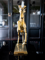 Vintage XL Solid Brass Unicorn Sculpture Statue Rearing Unicorn Mantel Decor