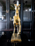 Vintage XL Solid Brass Unicorn Sculpture Statue Rearing Unicorn Mantel Decor