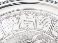 Vintage Silver Plate Cocktail Tray With Recipes