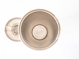Vintage Silver Tone Metal Cocktail Shaker With Recipes