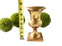 Vintage Brass Urn Style Vase Candle Holder