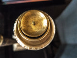 Vintage Pair Textured Brass Candle Holders 21" Tall