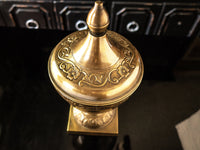 Vintage Bronze Brass Urn 2 piece Ice Bucket Mantle Decor
