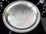 Vintage Silver Plate Coffee Tea Set Service With Round Tray