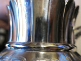 Antique Teapot Silver Plate Flower Morning Glory Finial