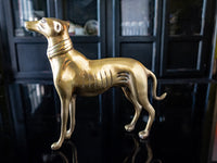 Vintage Bronze Greyhound Dog Doorstop Large Figurine Statue Sculpture