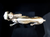 Large Art Deco Brass Greyhound Dog Statue Sculpture Whippet