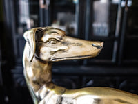 Large Art Deco Brass Greyhound Dog Statue Sculpture Whippet
