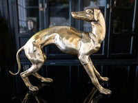 Large Art Deco Brass Greyhound Dog Statue Sculpture Whippet