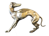 Large Art Deco Brass Greyhound Dog Statue Sculpture Whippet
