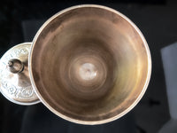 Vintage Bronze Brass Urn 2 piece Ice Bucket Mantle Decor