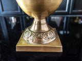 Vintage Bronze Brass Urn 2 piece Ice Bucket Mantle Decor