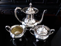 Vintage Silver Plate Tea Set Community Georgian Gadroon