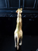 Vintage Bronze Greyhound Dog Doorstop Large Figurine Statue Sculpture