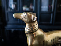 Vintage Bronze Greyhound Dog Doorstop Large Figurine Statue Sculpture