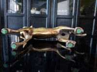 Vintage Bronze Greyhound Dog Doorstop Large Figurine Statue Sculpture