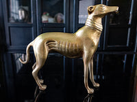 Vintage Bronze Greyhound Dog Doorstop Large Figurine Statue Sculpture