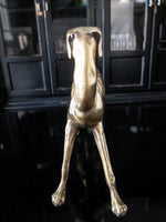 Large Art Deco Brass Greyhound Dog Statue Sculpture Whippet