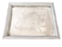 Antique Silver Plate Serving Tray Aesthetic Design Circa 1893 Trays