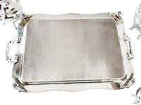 Vintage Silver Plate Tea Set With Tray Coffee Service Set Goldfeder Silver Co Tea and Coffee Sets