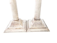 Corinth Style Silver Plate Candle Holders Columns Candles And Candelabra