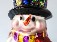 Thomas Pacconi Classics Blown Glass Snowman Christmas Statue 14" Tall
