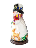 Thomas Pacconi Classics Blown Glass Snowman Christmas Statue 14" Tall