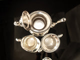 Vintage Silver Plate Tea Set Community Georgian Gadroon