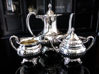 Vintage Silver Plate Tea Set Community Georgian Gadroon