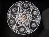 Vintage Cut Crystal And Gold Pedestal Dish Crudite Serving Tray Divided Tray