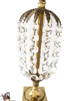 Vintage Black Brass And Crystal Table Lamp Westwood Industries Lighting