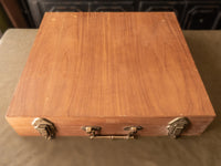 Vintage Nickel Bronze 143 Piece Flatware Set 12 Place Settings Wood Case Miscellaneous