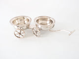 Vintage Silver Plate Double Wine Trolley Wagon Cart Silver And Silverplate