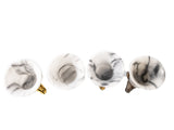 Vintage Stirrup Cups Hunt Cups Set Of Four Marble and Metal Barware