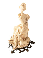 Renaissance Style Sculpture Statue Woman With Boy and Lamb Art and Collectibles