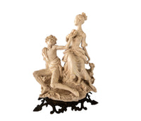 Renaissance Style Sculpture Statue Woman With Boy and Lamb Art and Collectibles