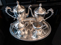 Antique Silverplate Tea Set With Tray Theodore B Starr Tea and Coffee Sets