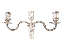 Sterling Silver Candelabra Pair Convertible Candle Holder Arms London Candles And Candelabra